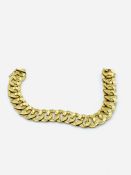 750 gold circular link bracelet