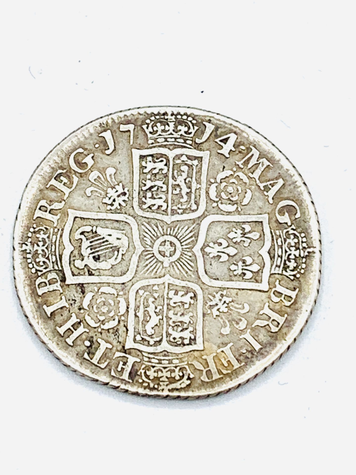 Queen Anne Silver Half Crown 1714 - Image 3 of 3