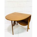 Contemporary hardwood gateleg drop side table