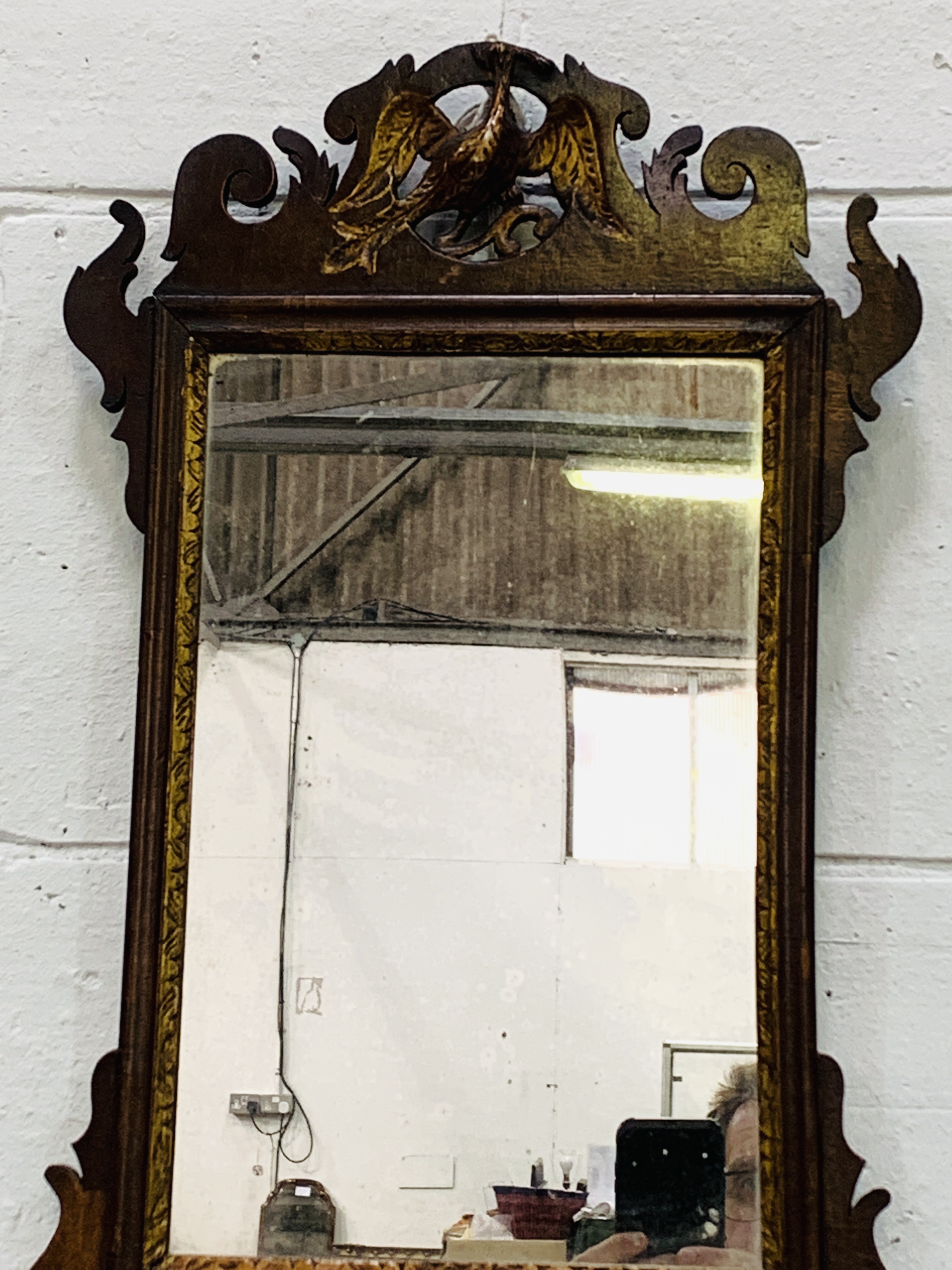 Small Chippendale style wall mirror - Image 4 of 4