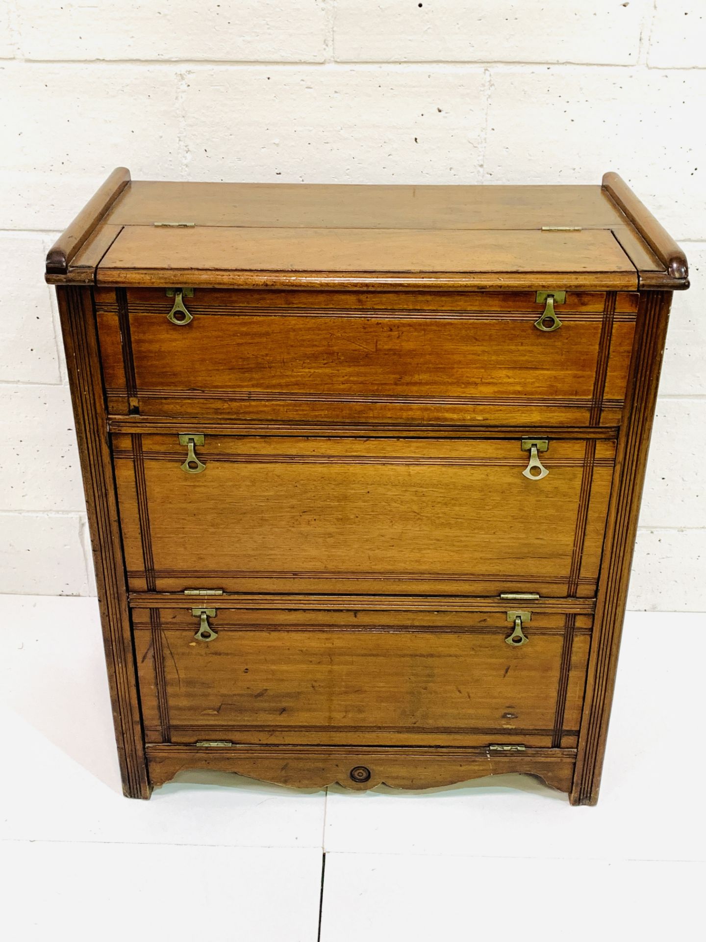 Late Victorian / Edwardian mahogany bureau - Image 4 of 8