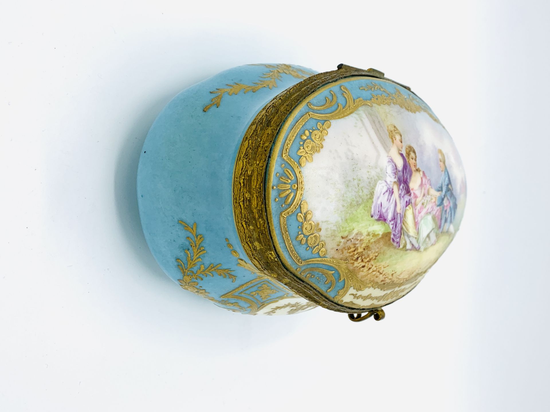 Strasbourg early 19th century porcelain trinket box - Image 5 of 5