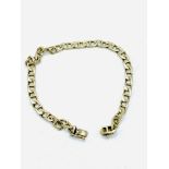 9ct gold flat chain bracelet