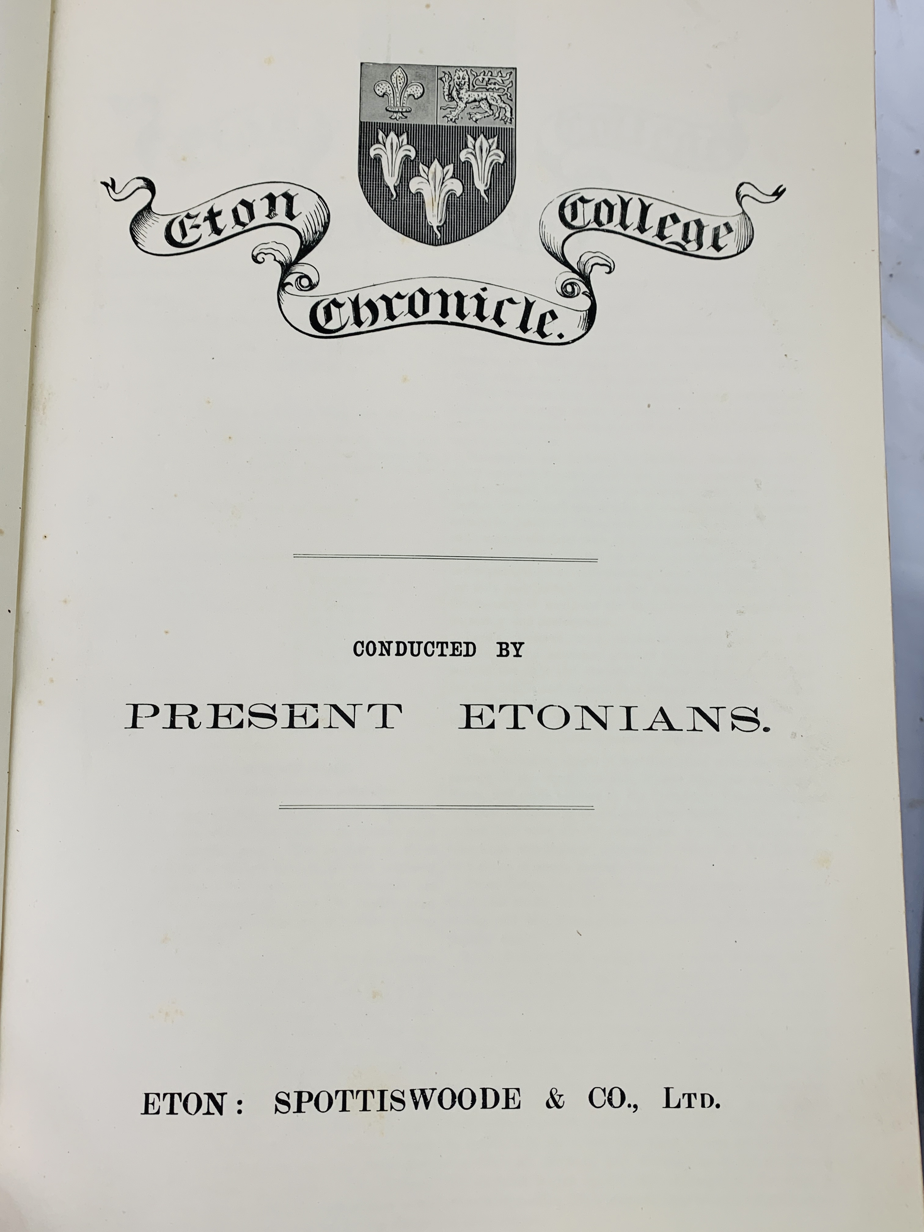 Eton College Chronicle, 1906-1911, Eton An Anthology, and Eton College by Hussey - Image 4 of 5