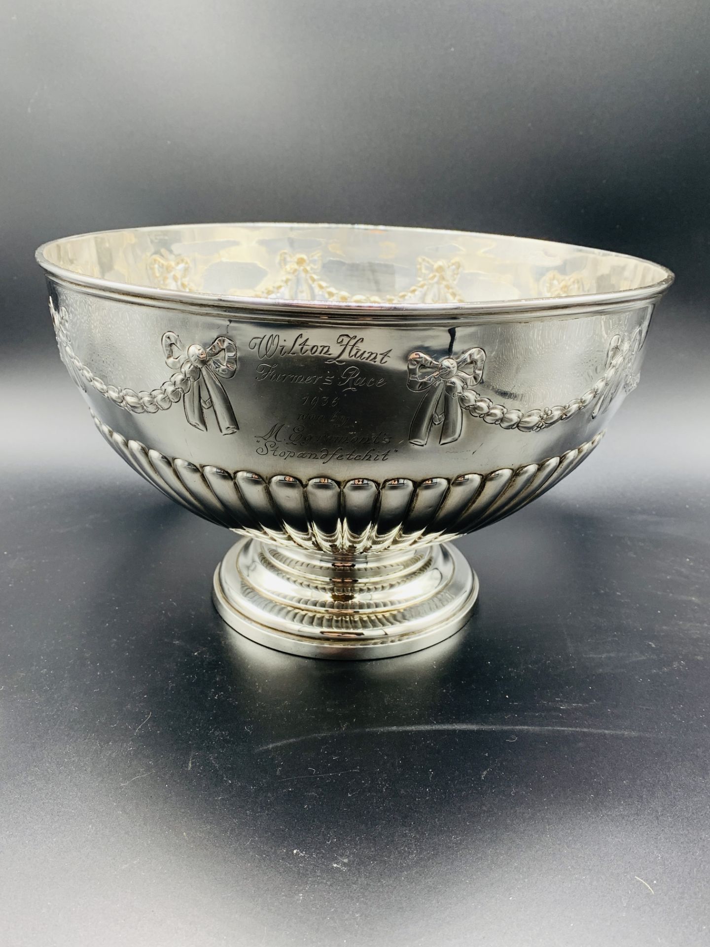 Large silver rose bowl - Image 2 of 8