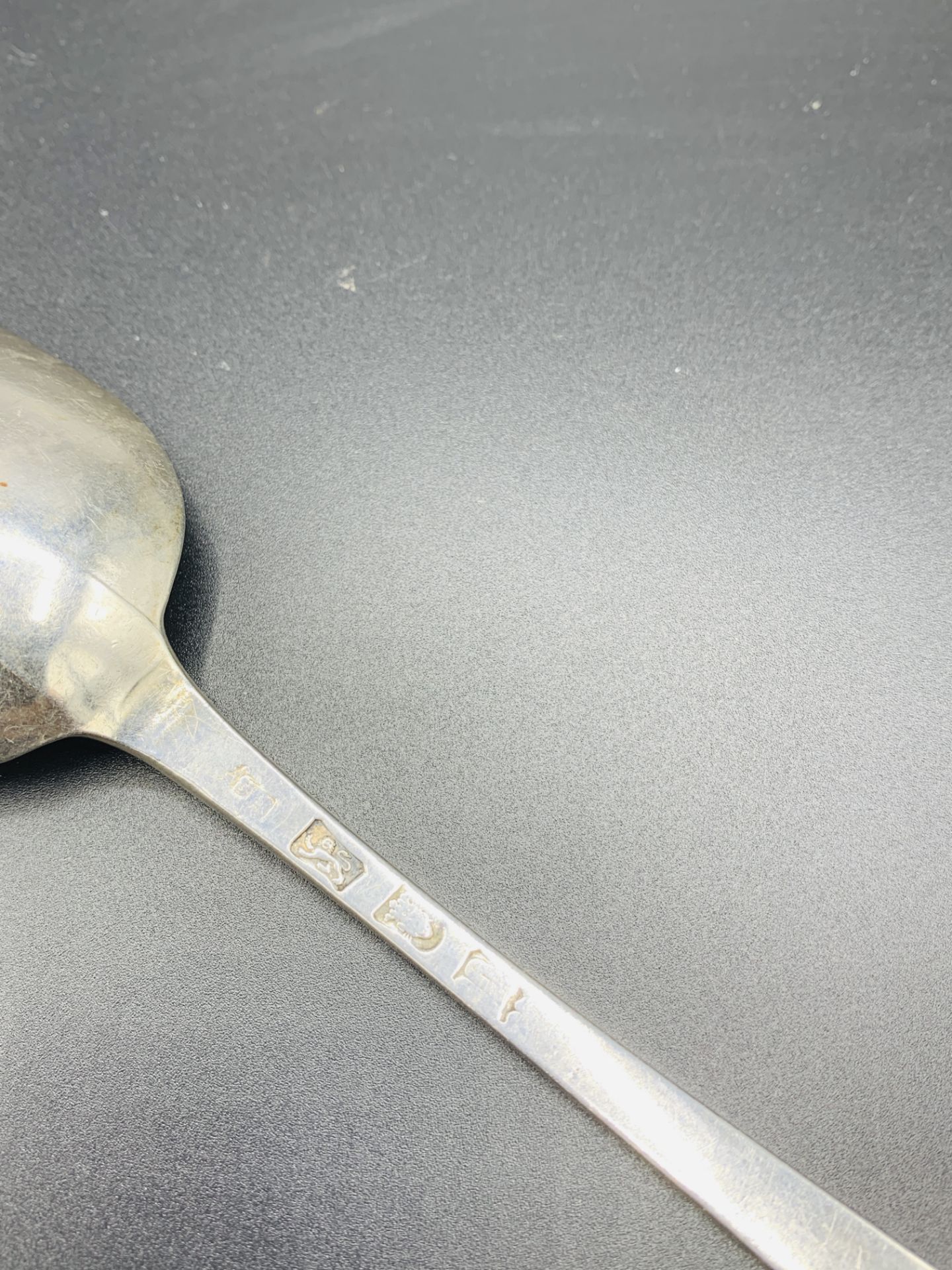 Mid-18th century silver serving spoon - Image 3 of 3