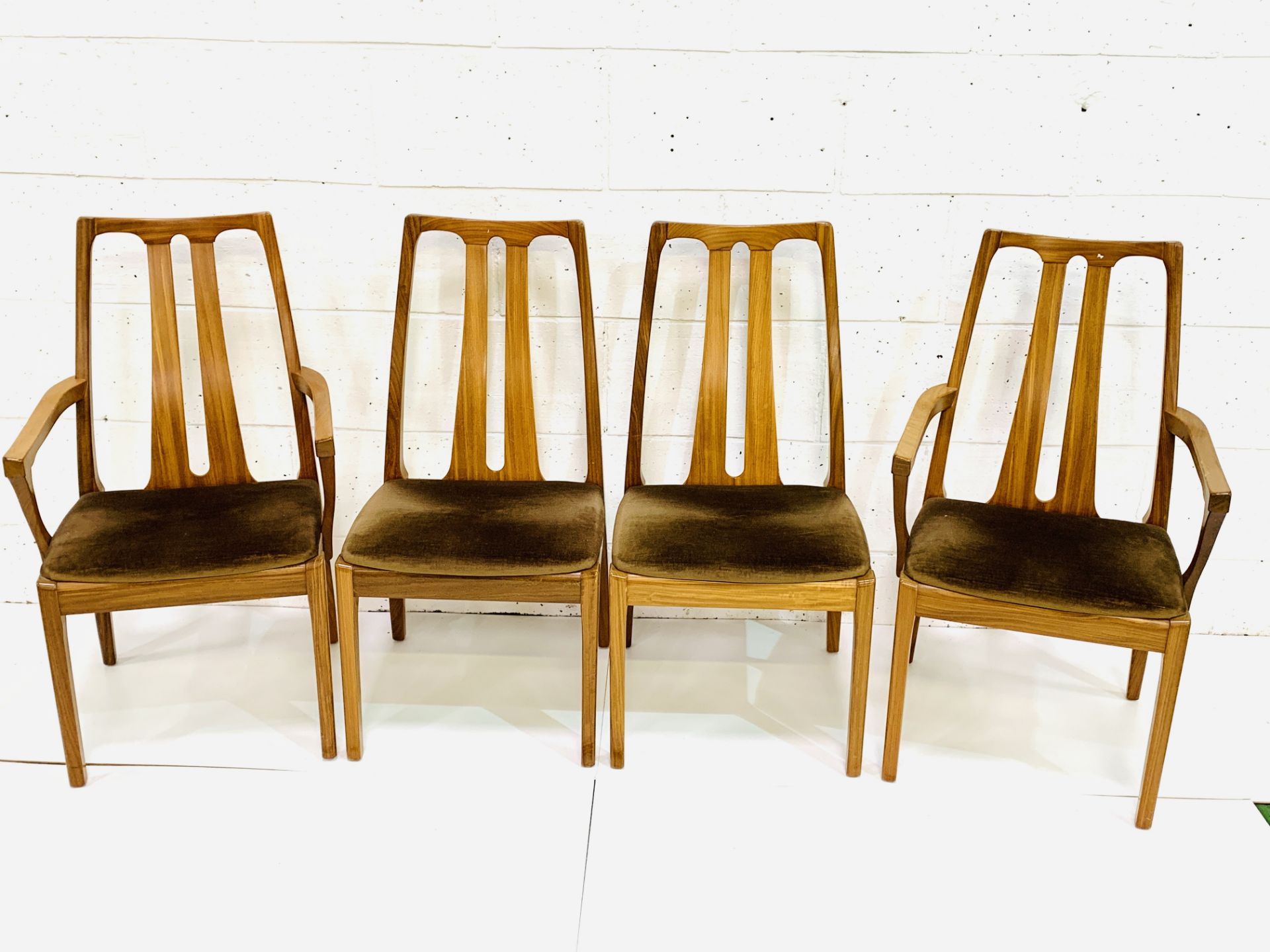 Group of four Nathan Furniture chairs