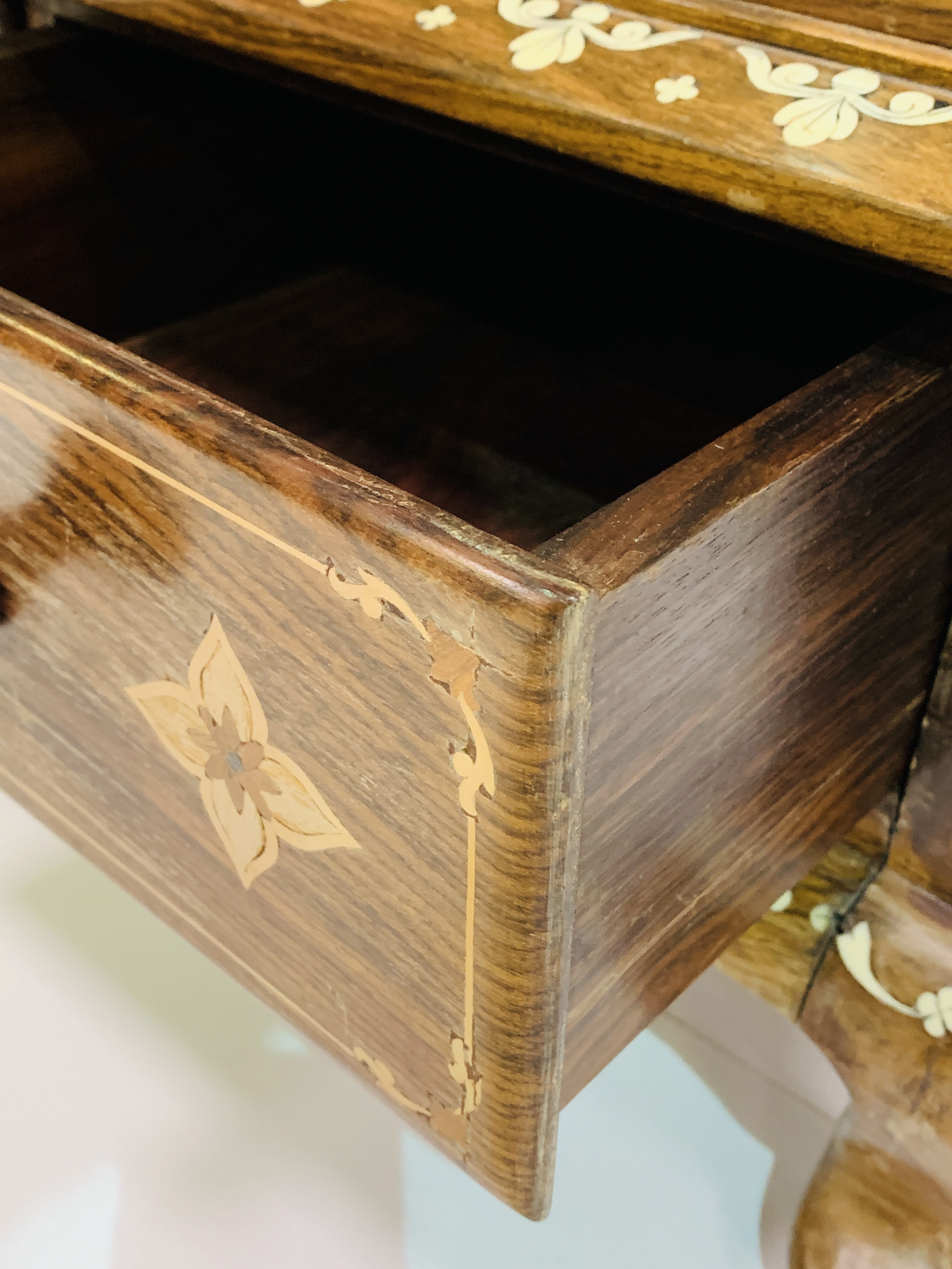 Indian inlaid chest - Image 7 of 9