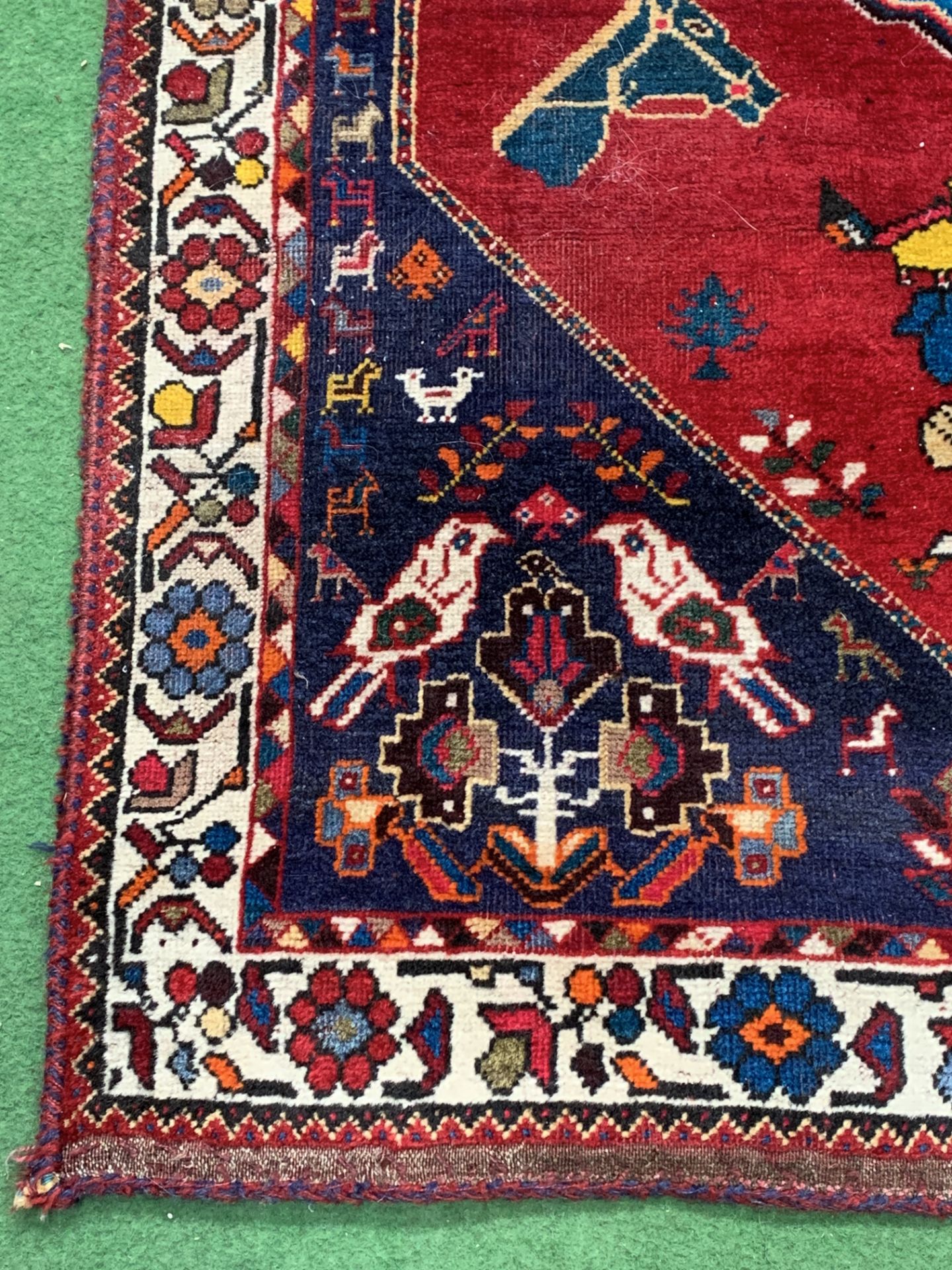 Red ground hand-knotted rug - Image 3 of 5