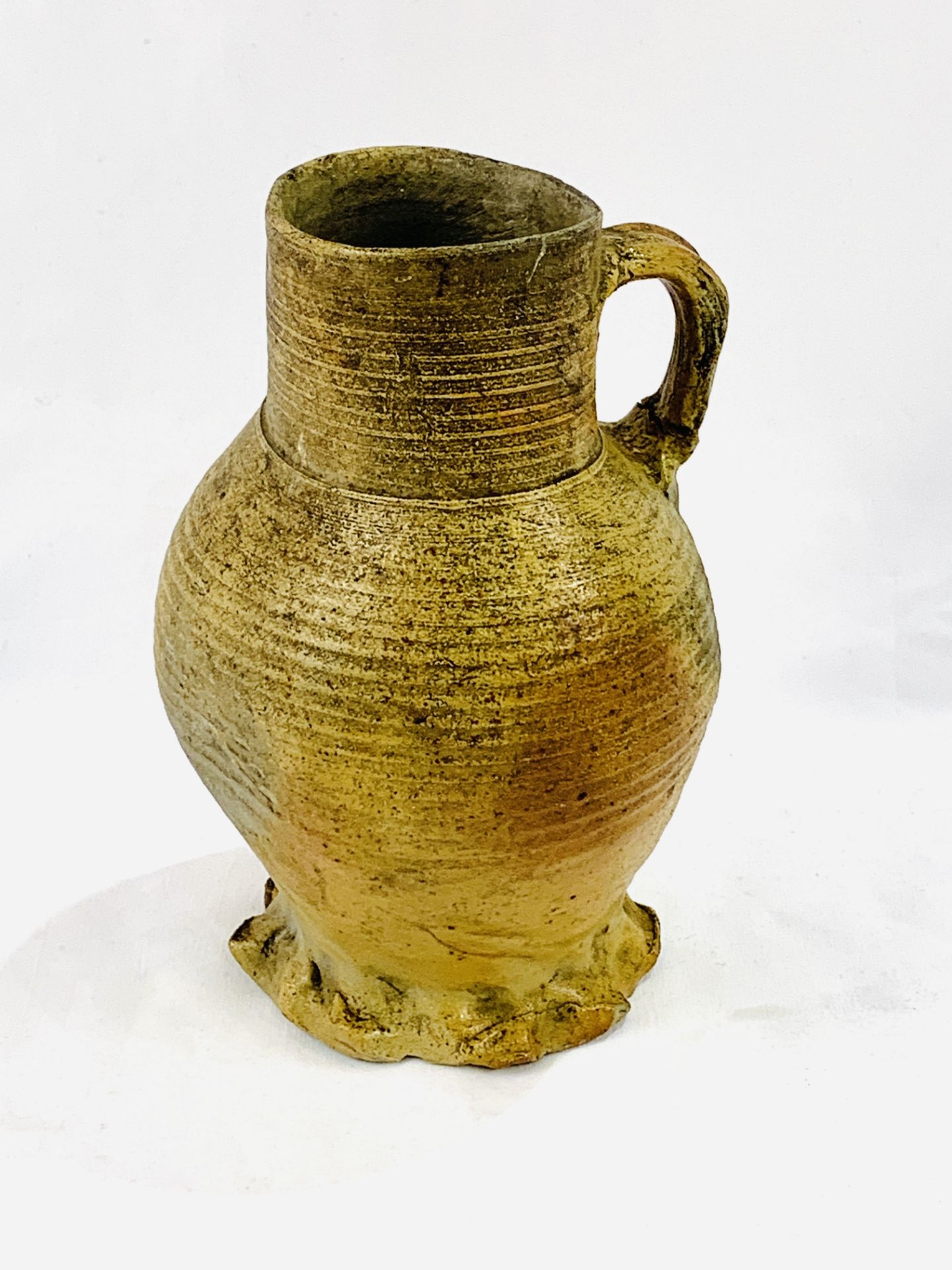 A 15th century stoneware Jacoba jug.