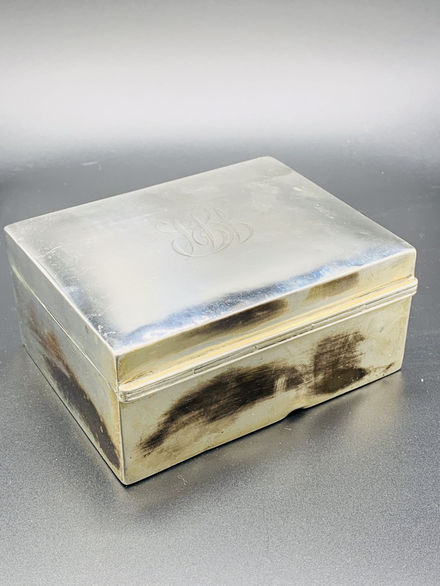 Silver cigarette box