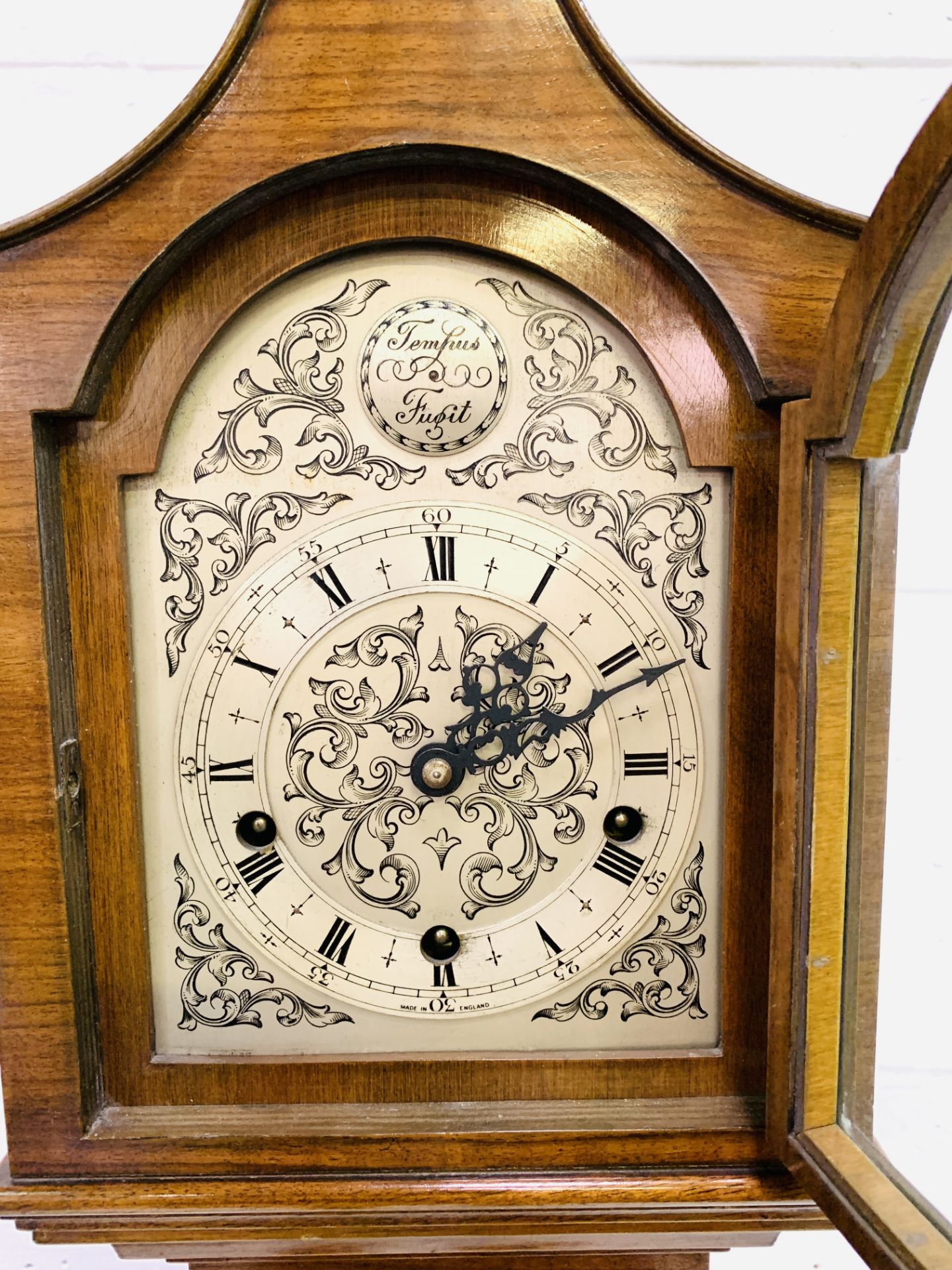 Mahogany veneer cased Grandmother clock - Image 3 of 5