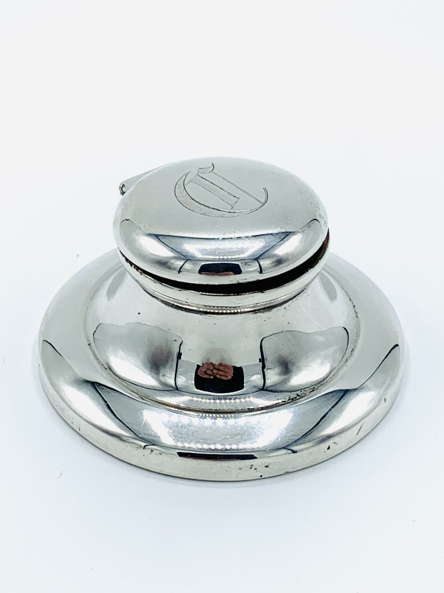 Silver inkwell - Image 2 of 3