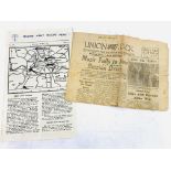 1944 & 1945 Military Newspapers: Union Jack and 2nd Army Troop News.