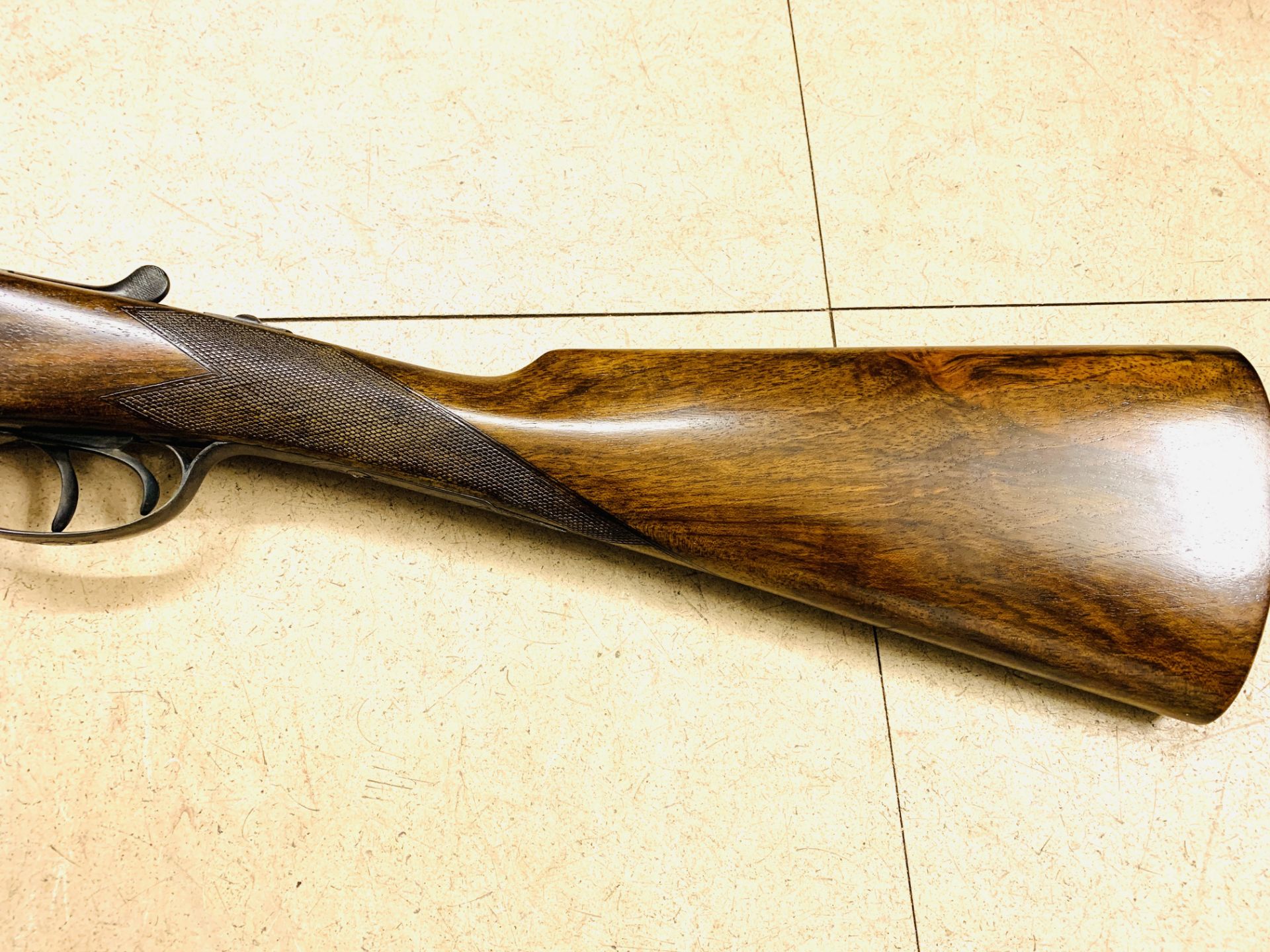 16 bore side by side double barrel shotgun, barrels stamped Gogswell & Harrison Ltd London. - Image 4 of 9