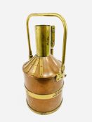 Brass and copper 10 litre petrol measure