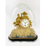 French ormolu cased mantel clock by S & F Paris