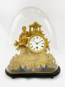 French ormolu cased mantel clock by S & F Paris