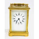 Brass case carriage clock by Richard & Co, Paris