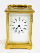 Brass case carriage clock by Richard & Co, Paris