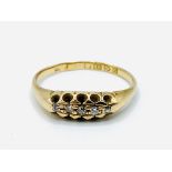 18ct gold and 4 diamond ring