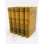 Casquet of Literature, 5 volumes in Art Nouveau cloth bindings