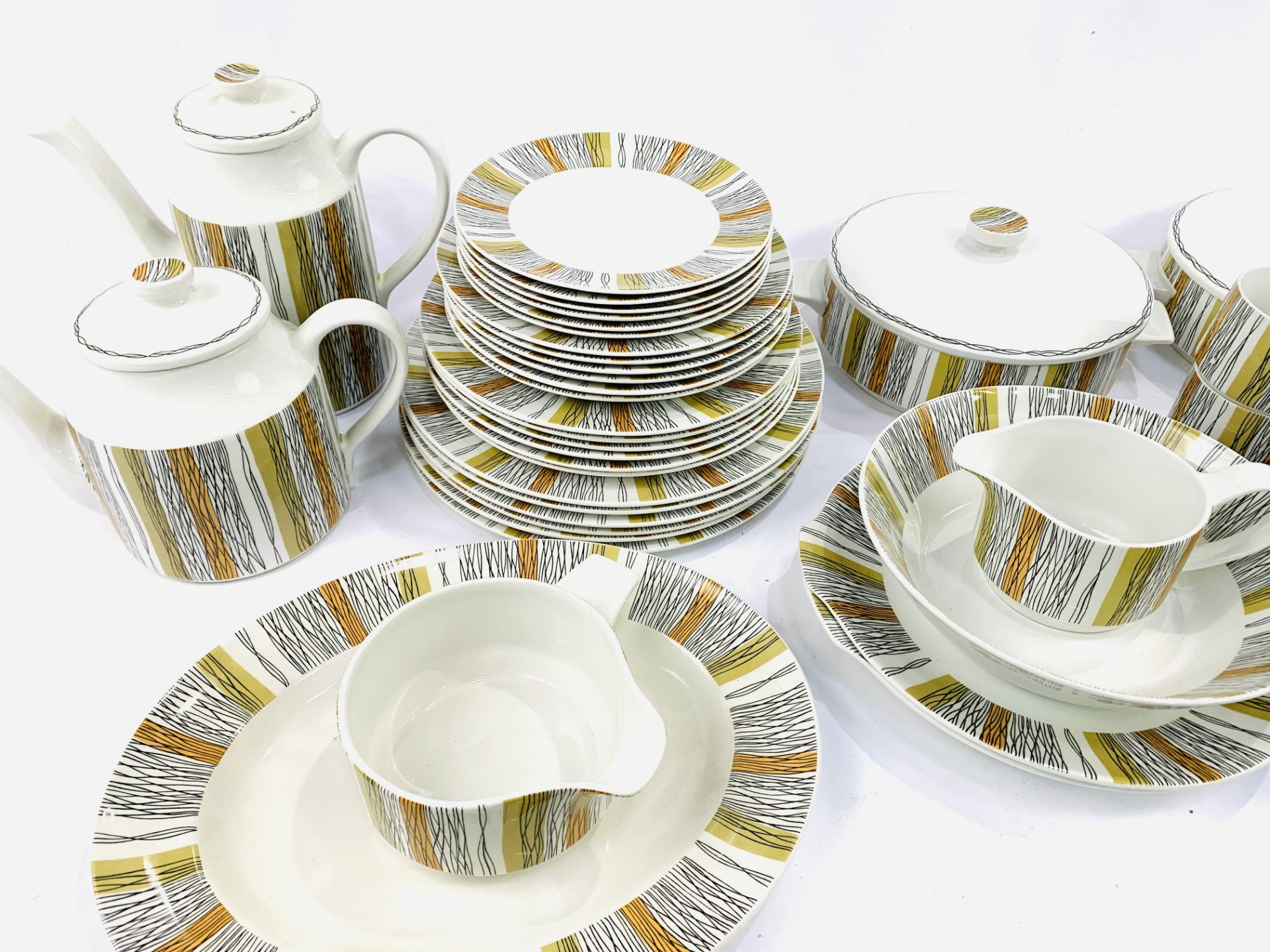 65 pieces of 1960's Midwinter 'Sienna' by Jessie Tait porcelain dinner, tea and coffee ware - Image 2 of 7