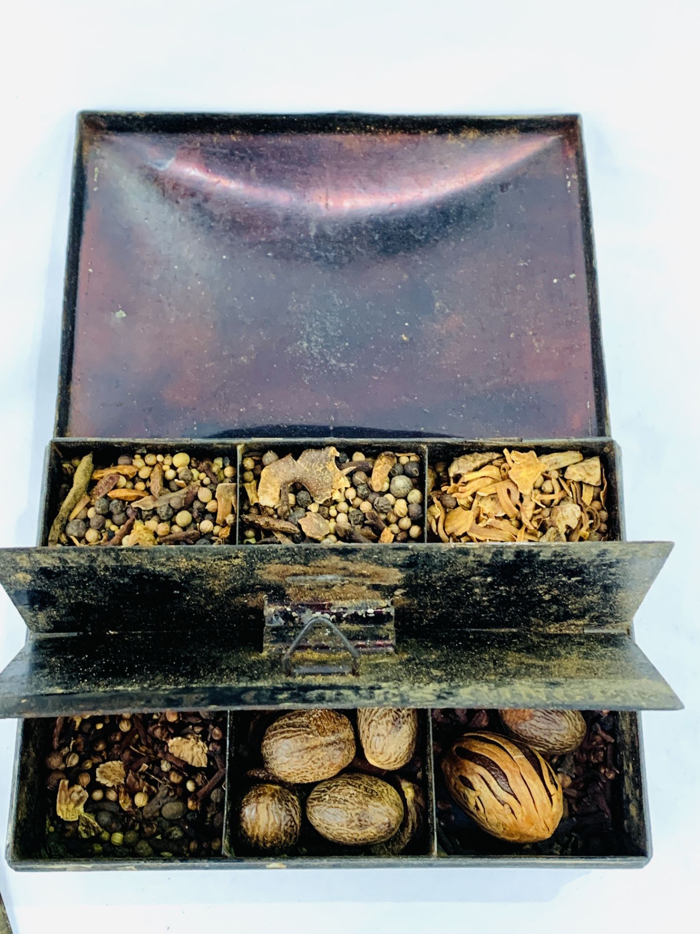 Victorian black metal spice box - Image 5 of 5