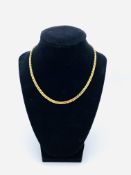 18ct gold flat link necklace