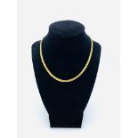 18ct gold flat link necklace
