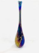 Tall bud vase by Glasform, signed J Ditchfield