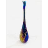 Tall bud vase by Glasform, signed J Ditchfield