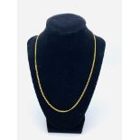 18ct gold flat chain necklace