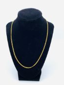 18ct gold flat chain necklace