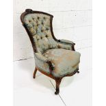 Victorian French style mahogany framed chair