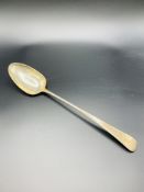 18th century silver serving spoon