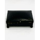 Victorian black metal spice box