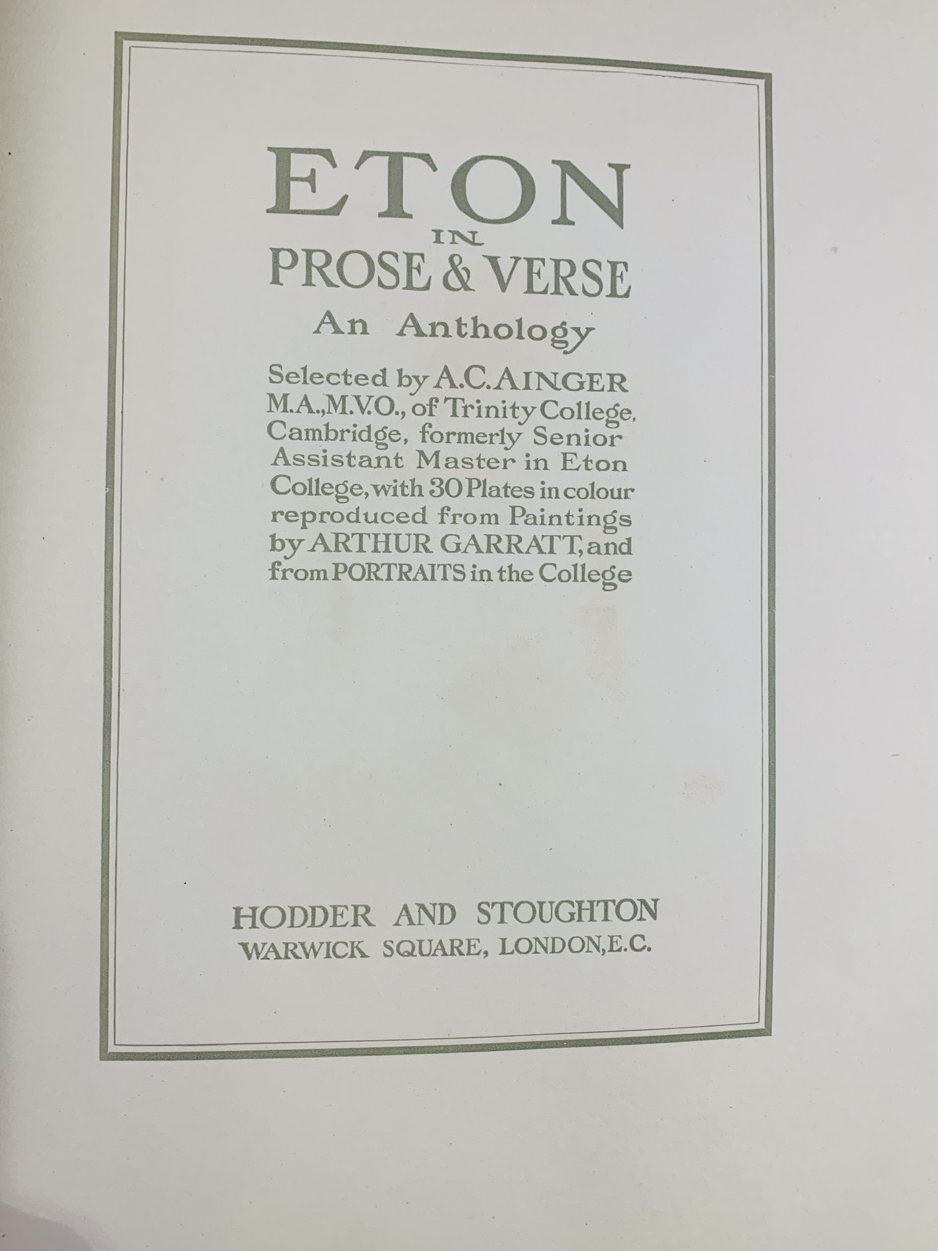Eton College Chronicle, 1906-1911, Eton An Anthology, and Eton College by Hussey - Image 3 of 5