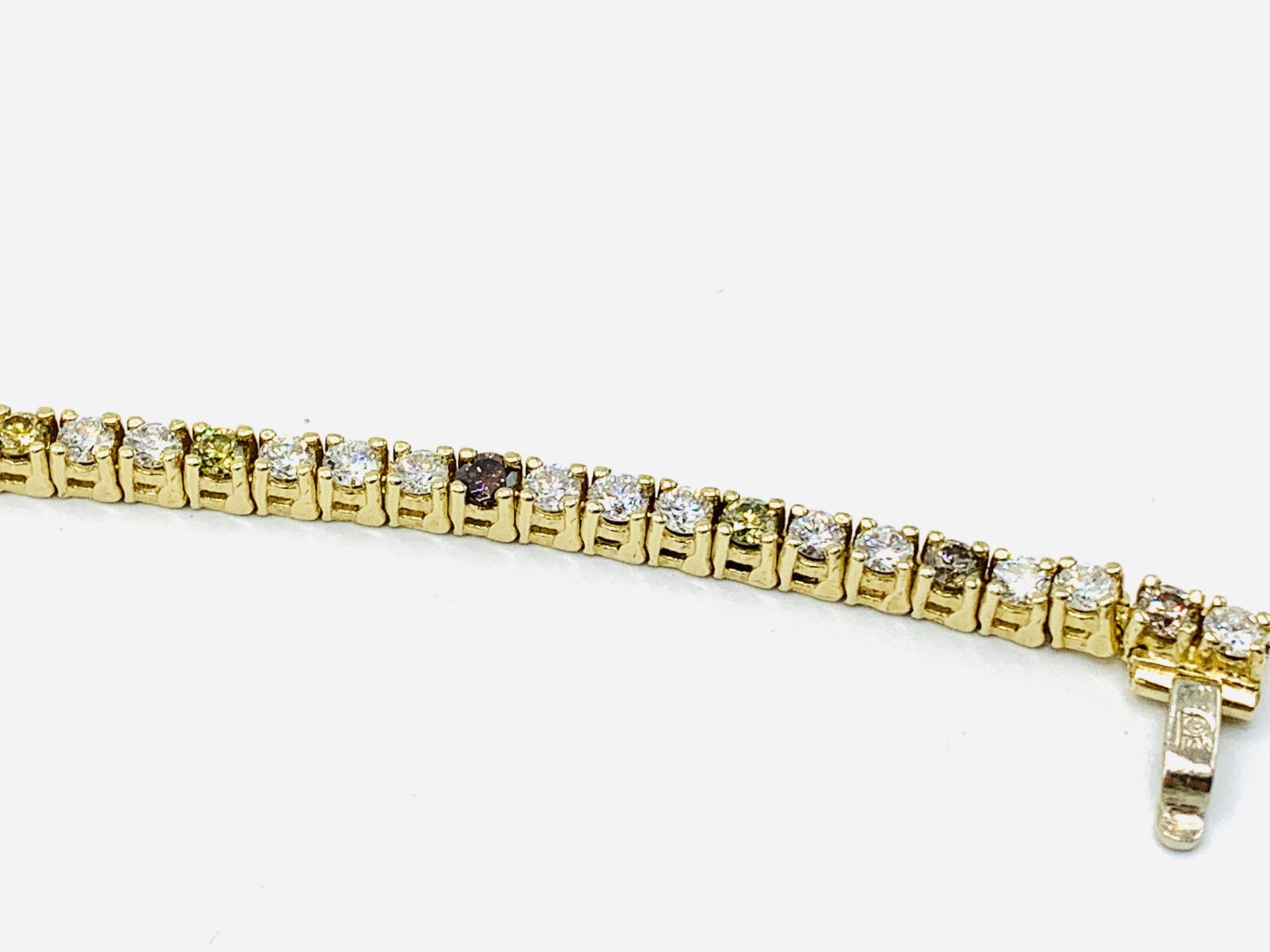 14ct gold and diamond tennis bracelet