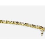 14ct gold and diamond tennis bracelet