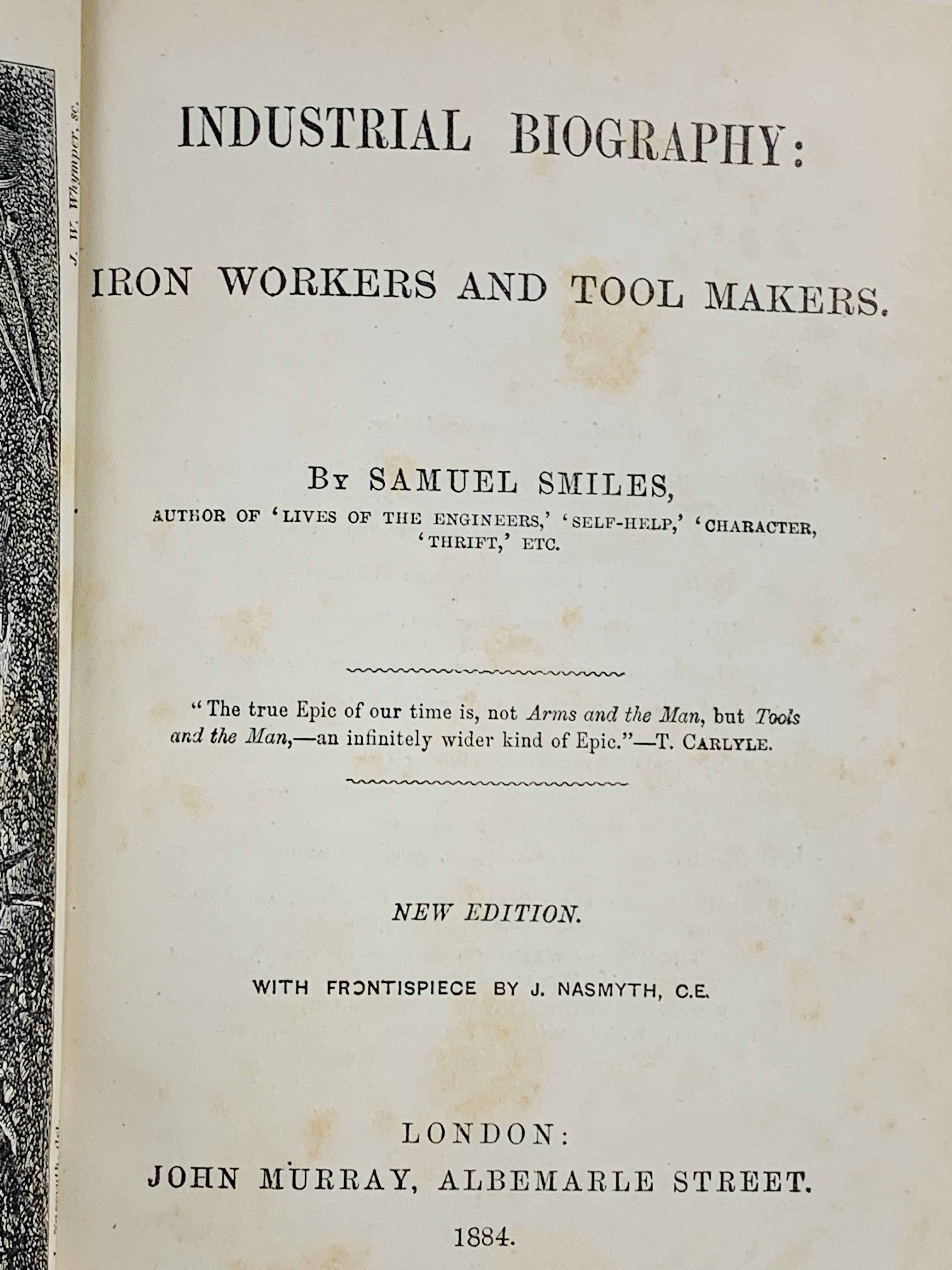 Industrial Biography by Samuel Smiles 1884 - Image 2 of 2