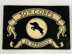1944-45, booklet “30th Corps in Germany” with various maps, photographs and original pull-out map