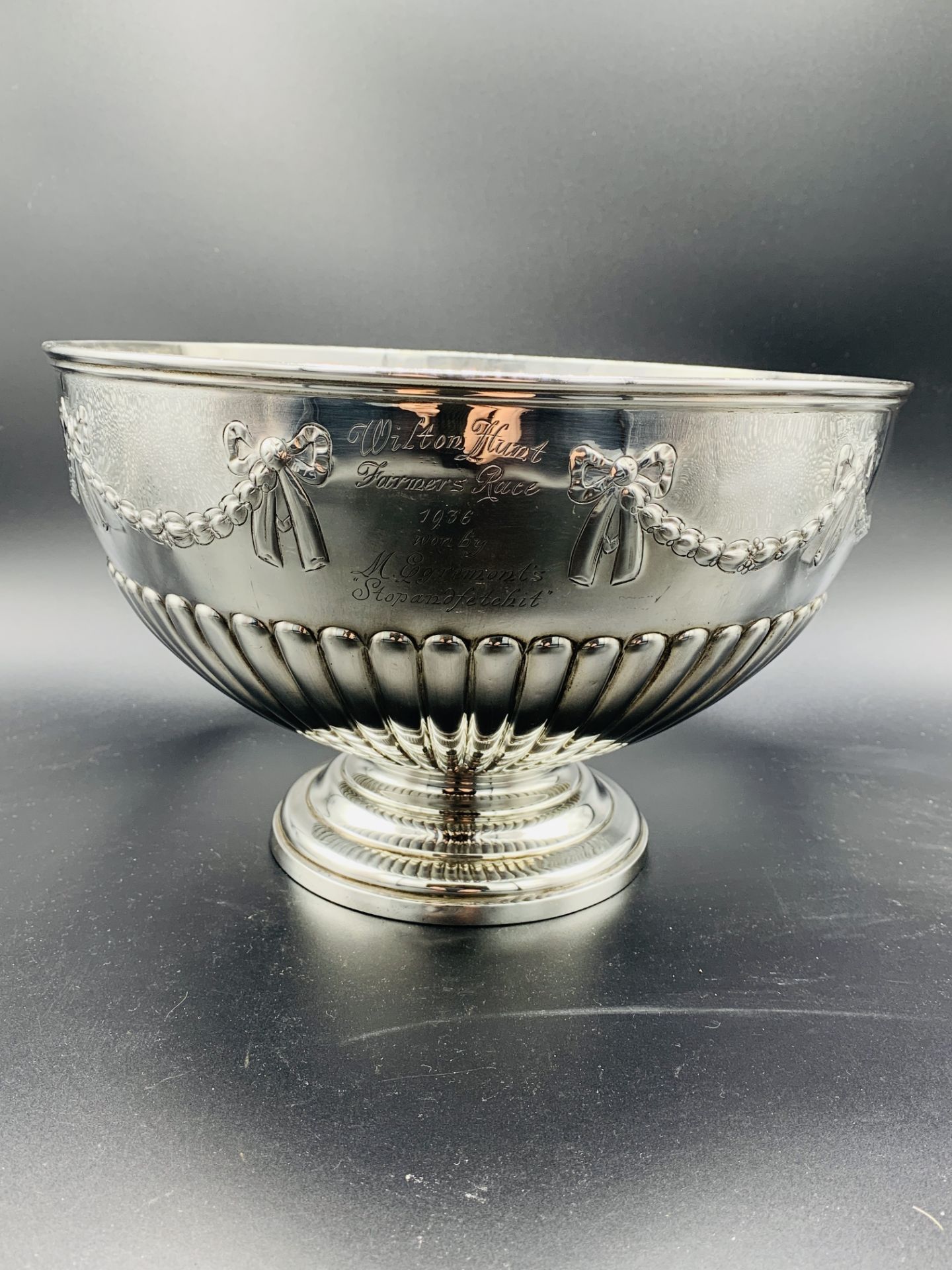 Large silver rose bowl - Image 3 of 8