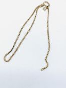 9ct gold flat chain