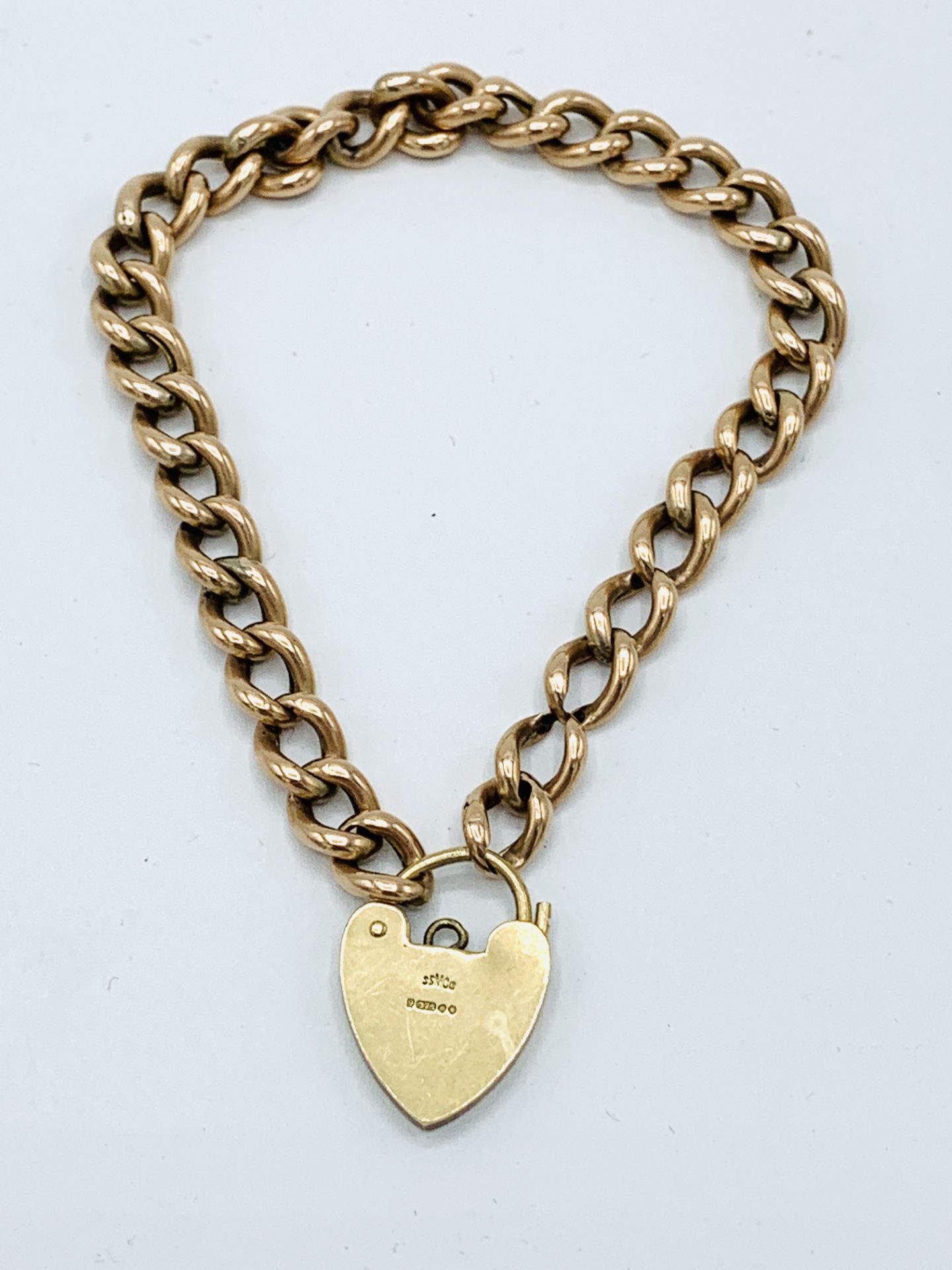 9ct gold chain link bracelet - Image 2 of 2