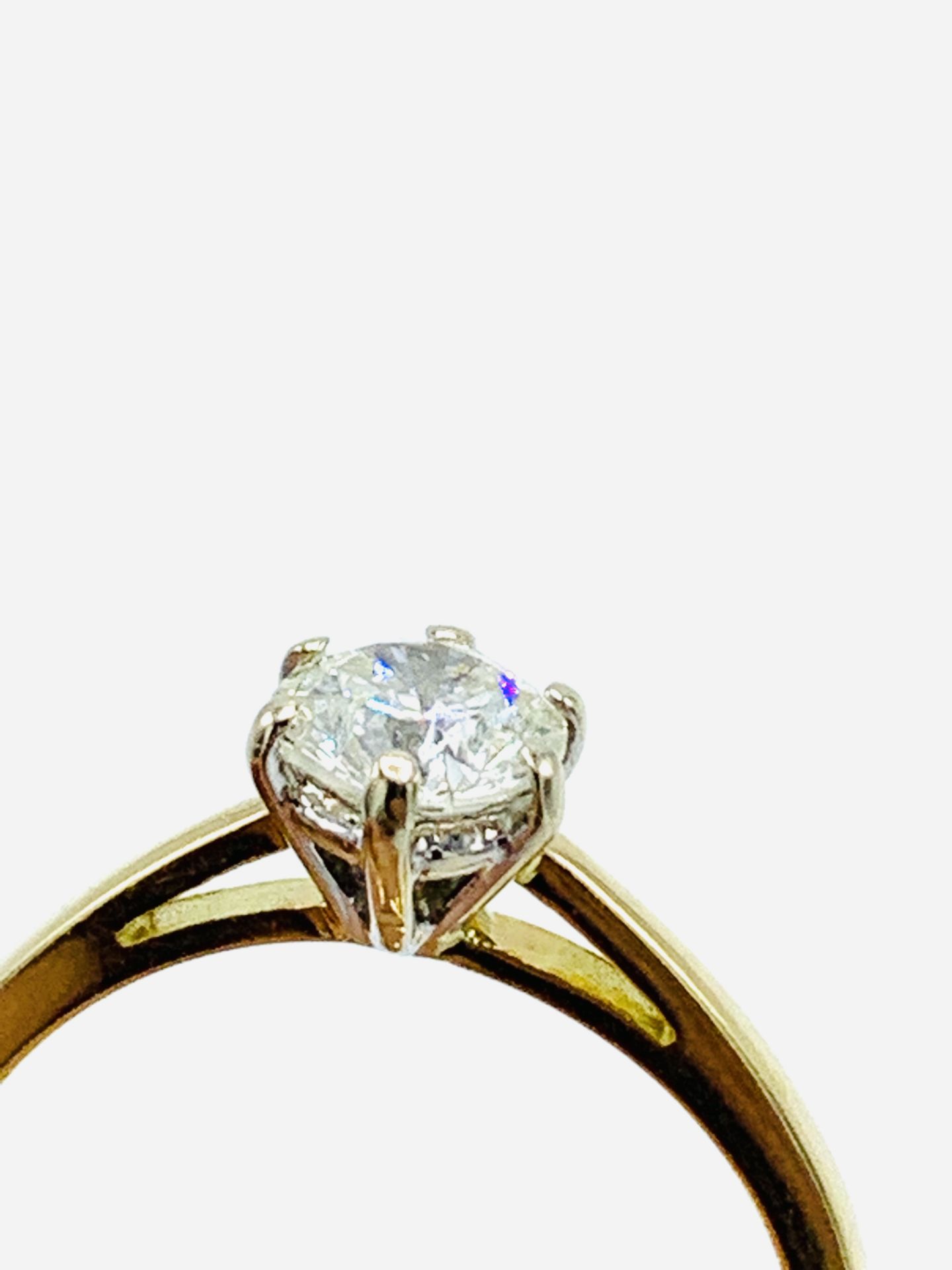 18ct gold and diamond solitaire ring 0.66ct. - Image 5 of 5