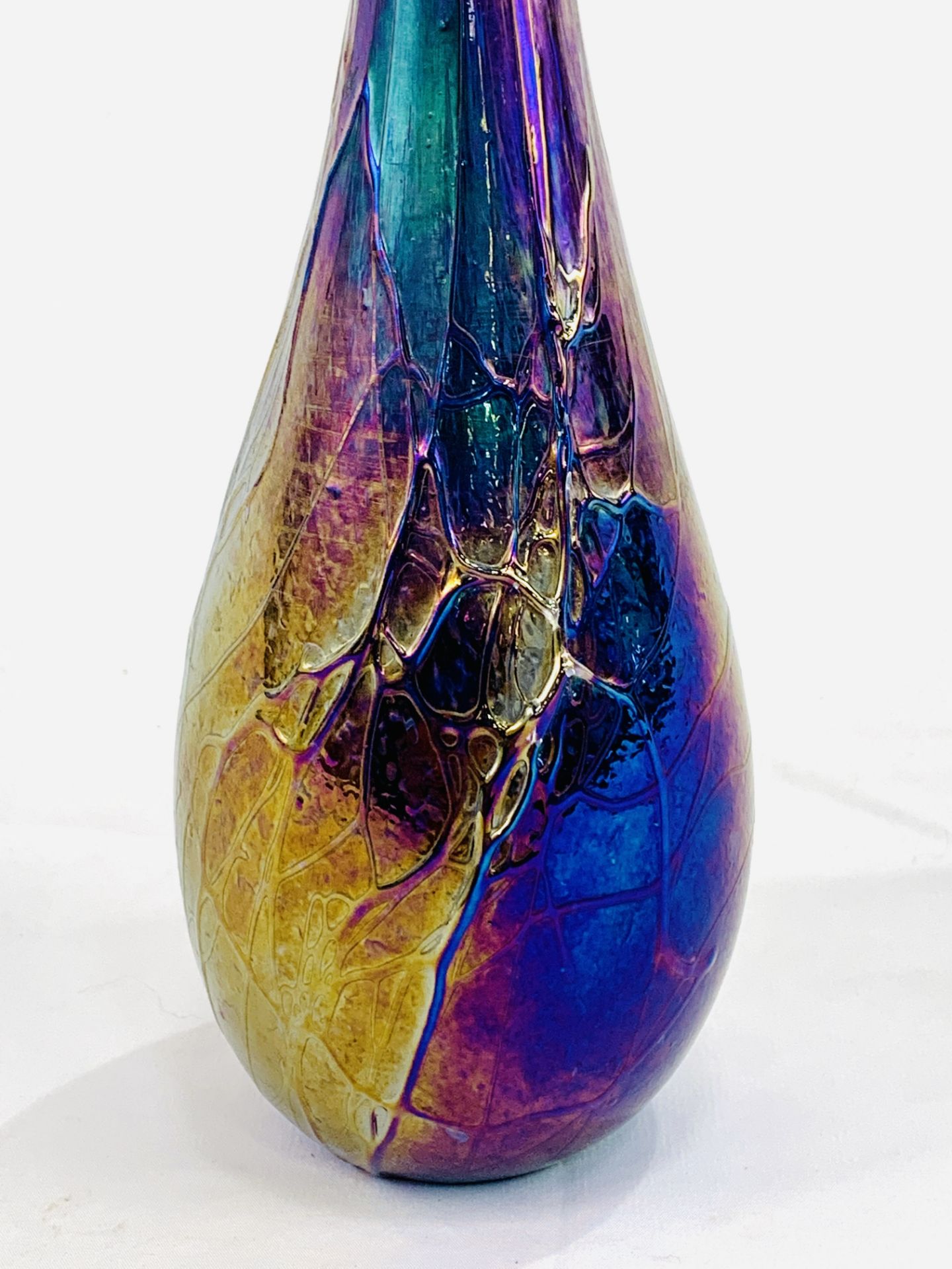 Tall bud vase by Glasform, signed J Ditchfield - Image 2 of 3