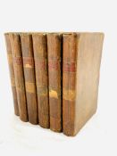 A collection of poems in six volumes by several hands, 1775, full contemporary calf leather