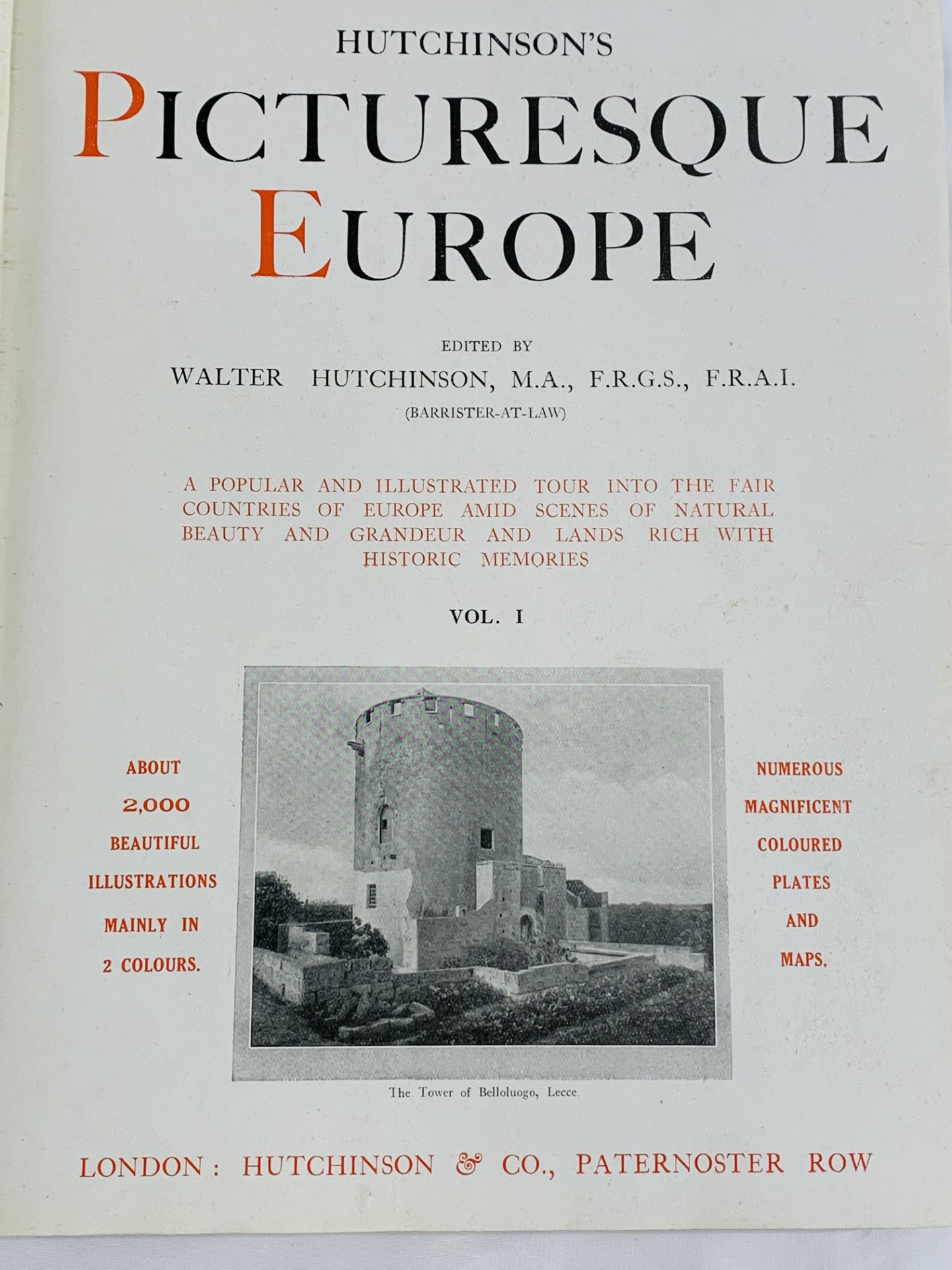 Hutchinson's Picturesque Europe, 3 volumes circa 1910-1920 - Image 3 of 4