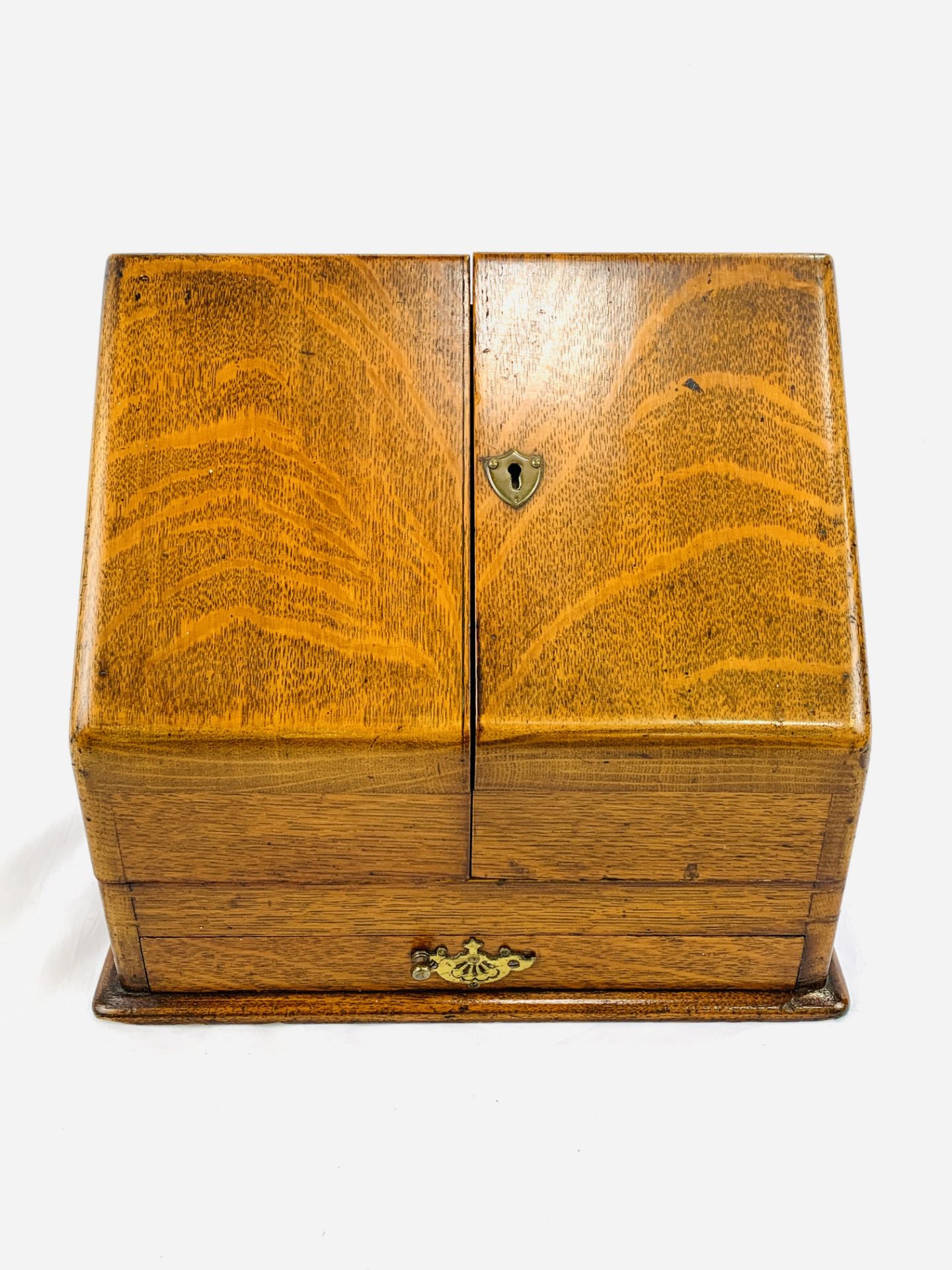 Oak stationery box